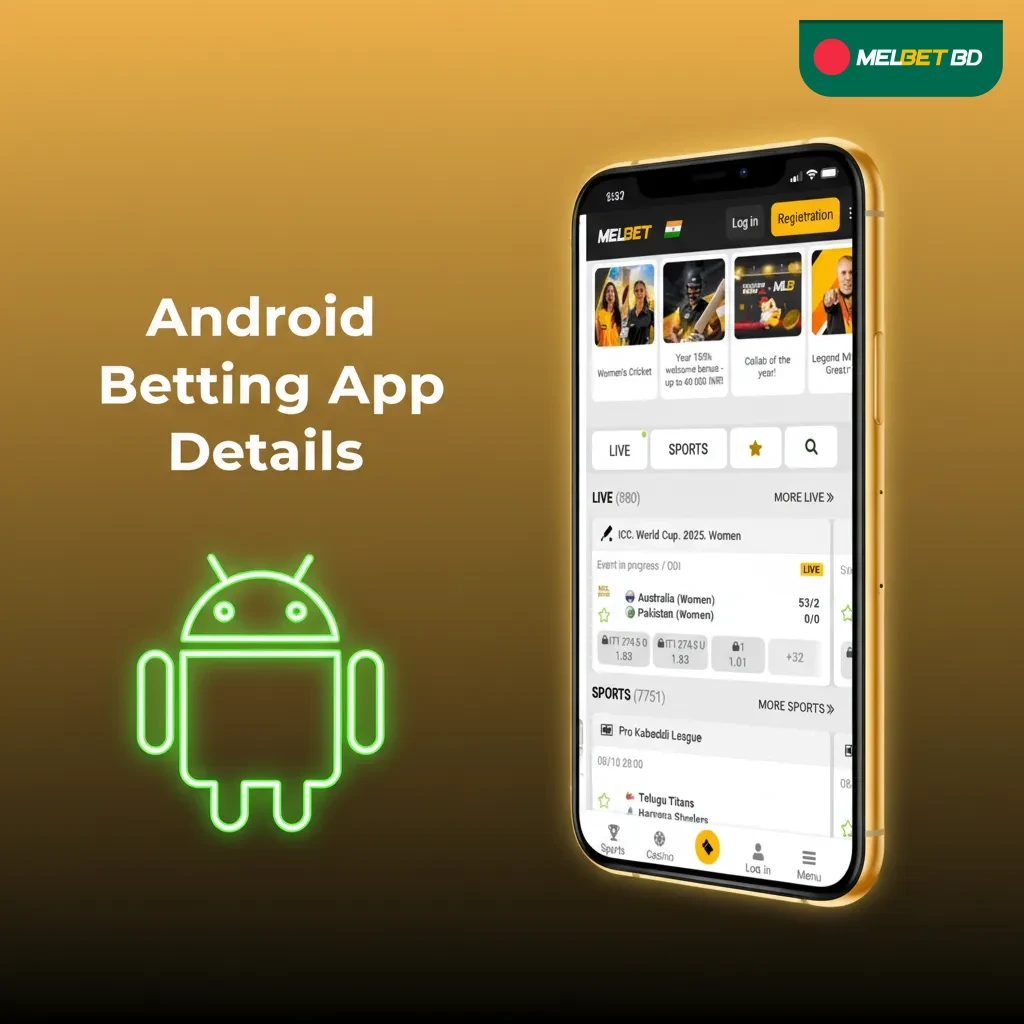 Android betting app steps: open site, download APK, allow installs, install, log in & bet; Android 7.0+, 2GB RAM, fast on 3G.
